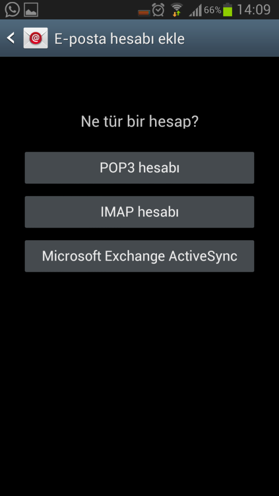 Android Mail Kurulumu