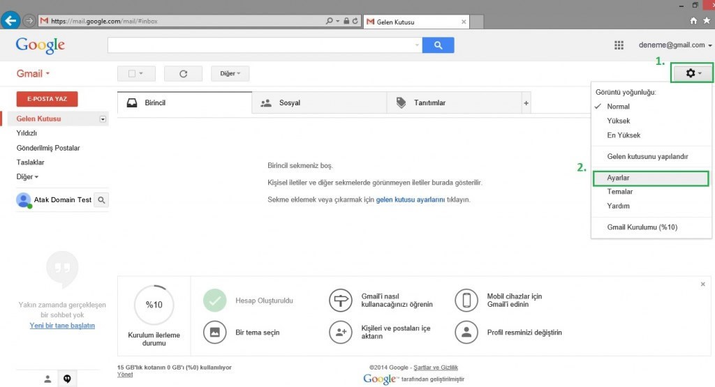 Gmail’e E-Posta Adresi Eklemek