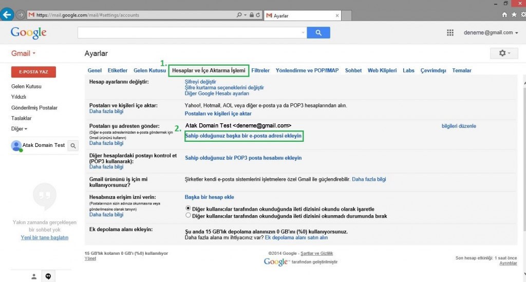 Gmail’e E-Posta Adresi Eklemek