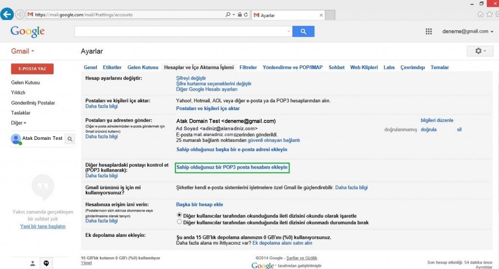 Gmail’e E-Posta Adresi Eklemek