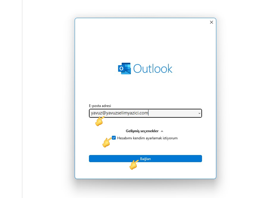 Outlook Mail Kurulumu - Atak Domain