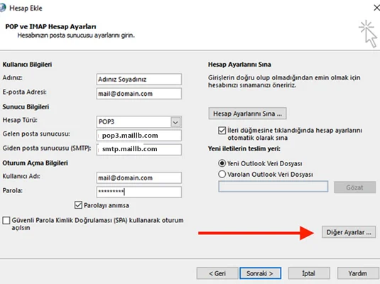 Outlook Mail Setup - Atak Domain