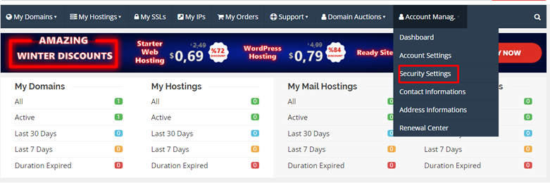 How to Activate Two Way Verification? - Atak Domain