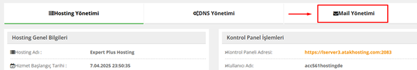 Mail Hesabı Y&uuml;kseltme ve Ek Mail Tanımlama