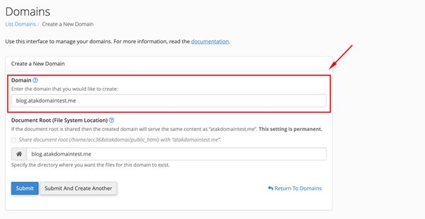 cPanel'de Subdomain Nasıl Oluşturulur?