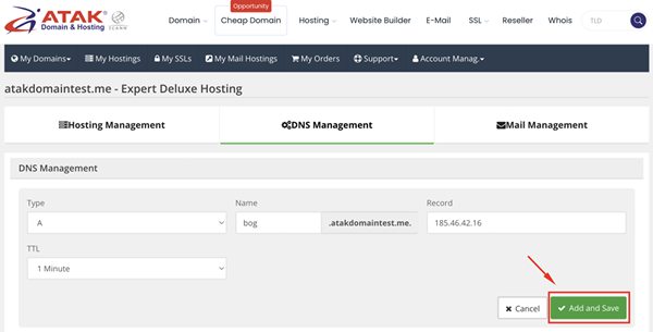 How to Create an A Record for a Subdomain?