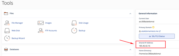 How to Find Your Server's Shared IP Address in cPanel?