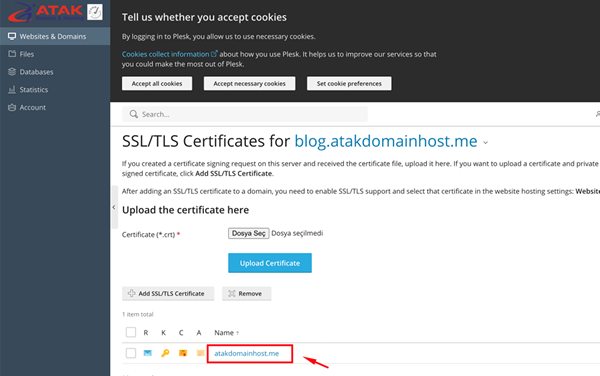 How to access my certificate's .key file