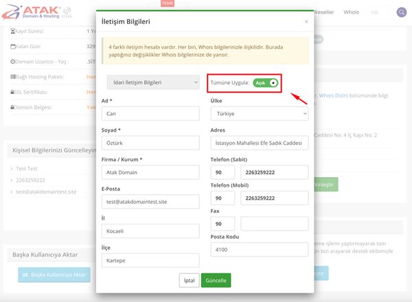 Domain İletişim Bilgileri Nasıl G&uuml;ncellenir?