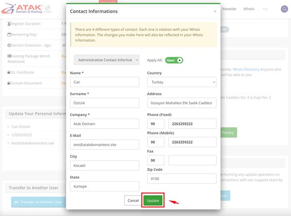 How to Update Domain Contact Information?