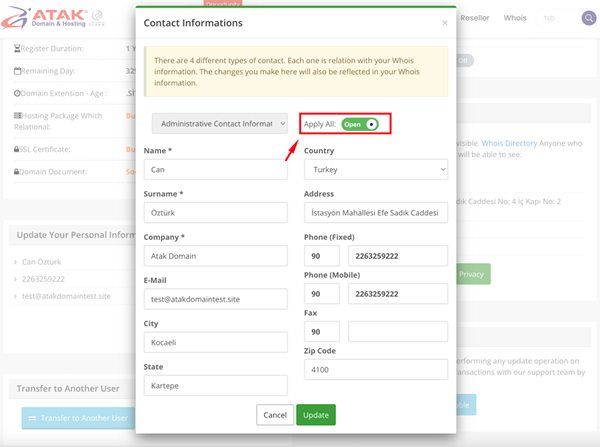 How to Update Domain Contact Information?