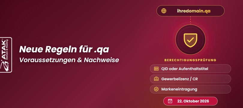 Neue Regeln für .qa-Domains: Voraussetzungen und Nachweise ab dem 22. Oktober 2026
