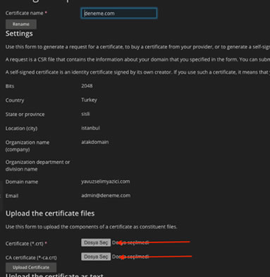 Plesk SSL Installation