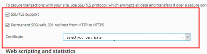 install SSL certificate in Plesk