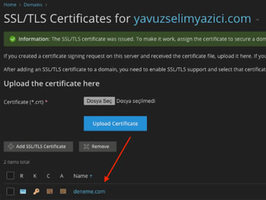 Plesk SSL Installation