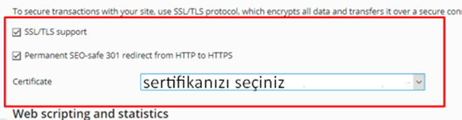 Plesk panel &uuml;zerinden SSL sertifikası kurarak HTTPS bağlantısını etkinleştirin ve web sitenizi g&uuml;vene alın