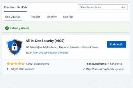 Wordpress En İyi Güvenlik Eklentileri & Güvenlik Optimizasyonu